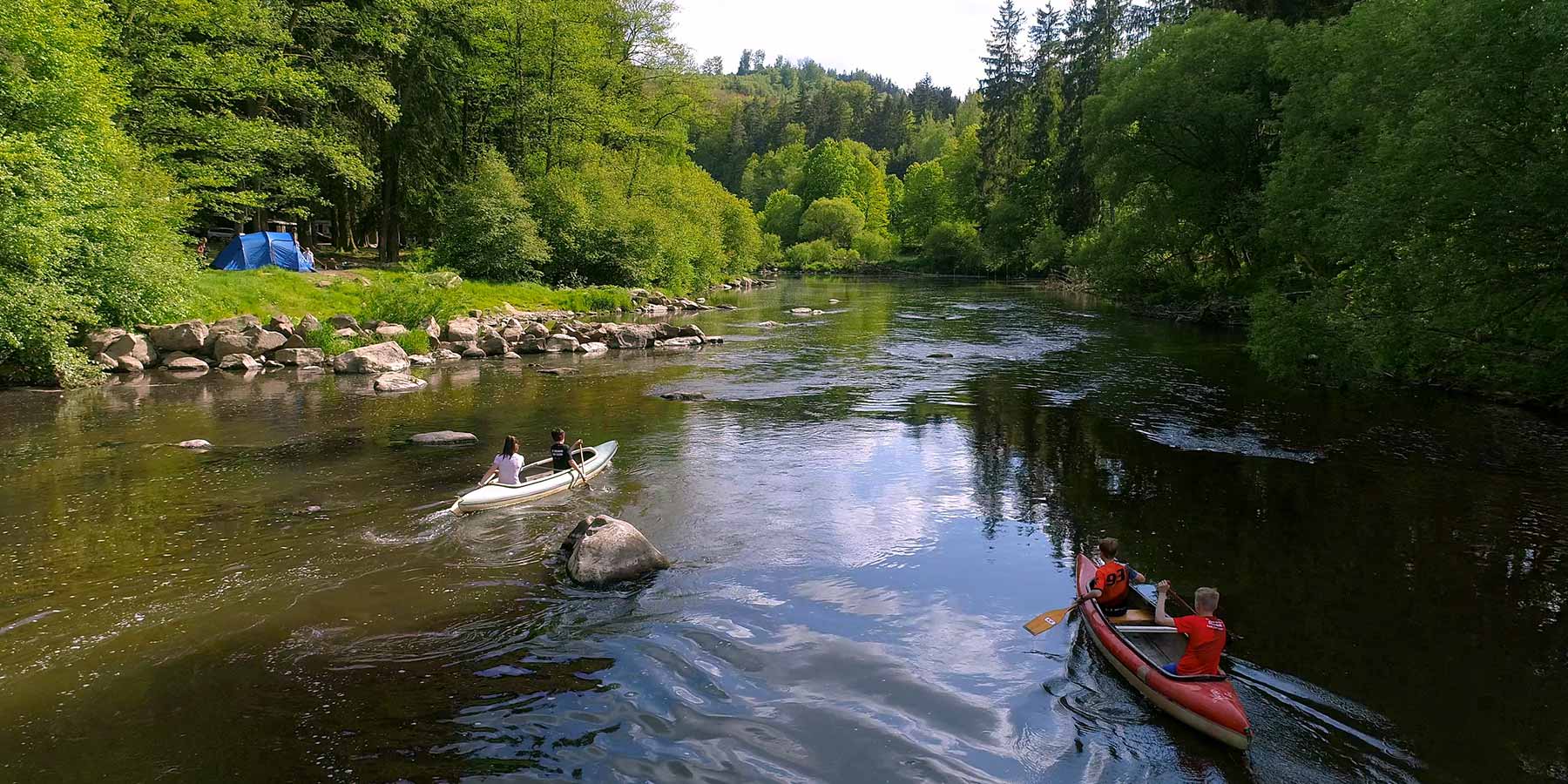 Bootswandern auf der Eger